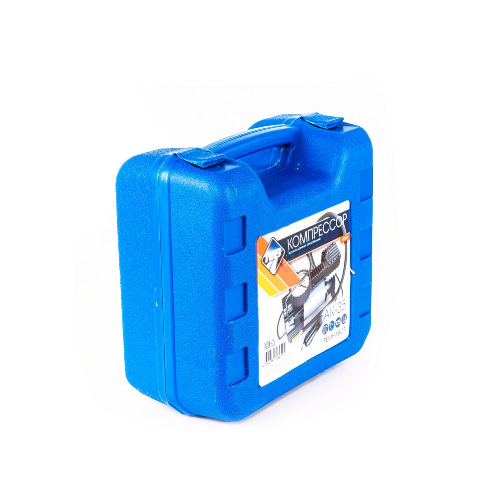 Компрессор "Nova Bright" АК-35, 35 л/мин., 150 PSI, 12В, металлический корпус, пластиковый кейс с инструментами