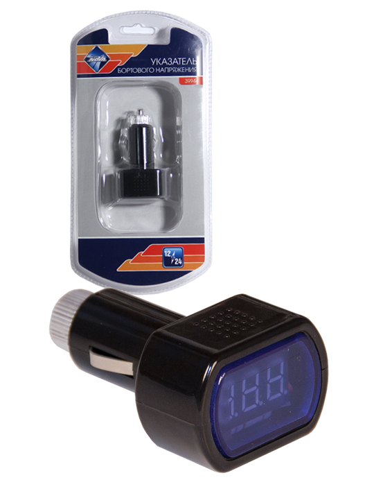 Индикатор бортового напряжения "Nova Bright" цифровой, 12/24В