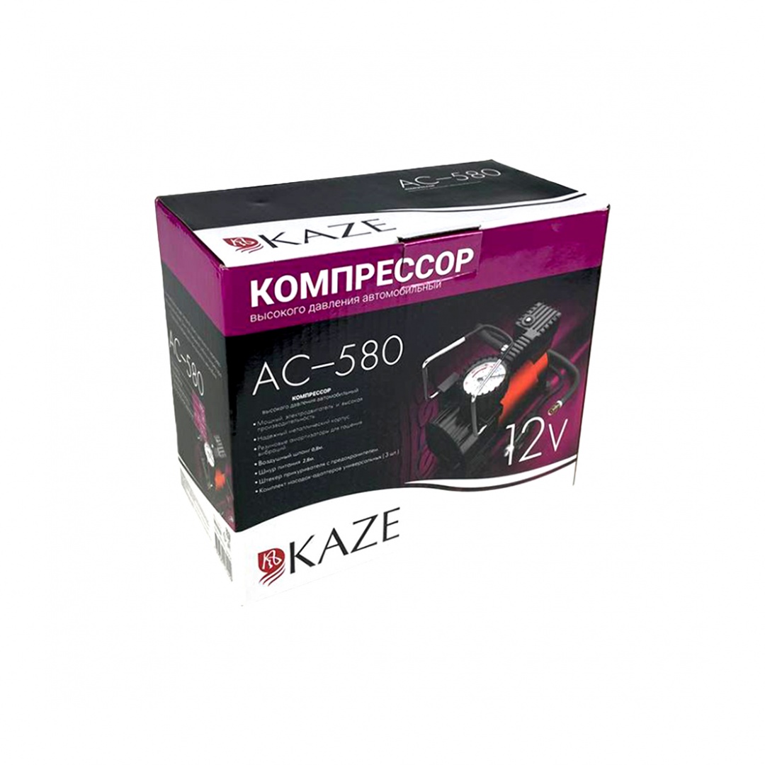 Компрессор "KAZE" АC-580, до 30 л/мин, 150 PSI, 12В Компрессор "KAZE" АC-580, до 30 л/мин, 150 PSI, 12В