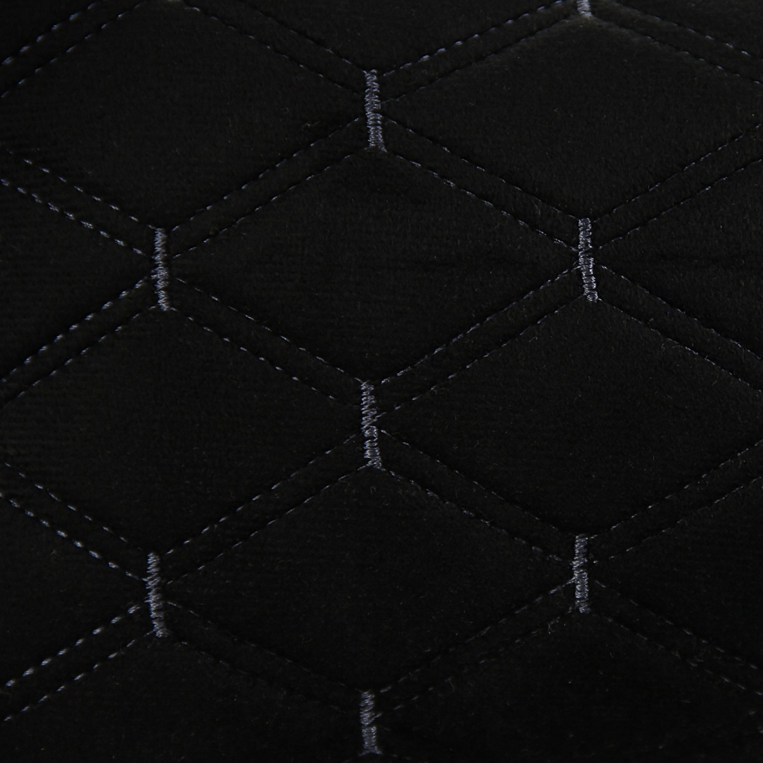 Подушка-подголовник"Nova Bright" на сиденье "косточка", черная с прострочкой серой ромбиками (26х17см)