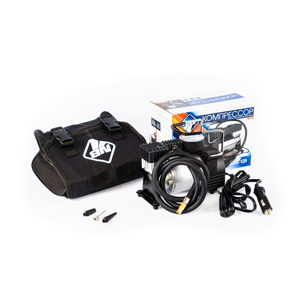 Компрессор "Nova Bright" АК-35, 35 л/мин., 150 PSI, 12В, металлический корпус, в сумке Компрессор "Nova Bright" АК-35, 35 л/мин., 150 PSI, 12В, металлический корпус, в сумке