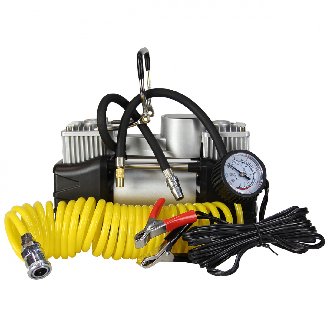 Компрессор "Nova Bright" АК-75 двухпоршневой, до 75 л/мин., 150 PSI, 12В, металлический корпус, в сумке