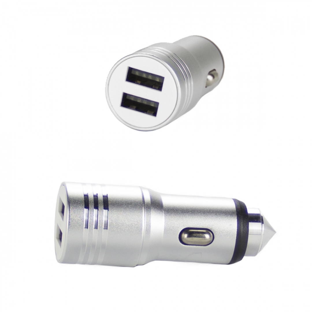 Зарядное устройство "Nova Bright" 2 USB-порта , 2100мА +  кабель для зарядки и синхронизации Lightning, micro-USB, Type-C, 3в1