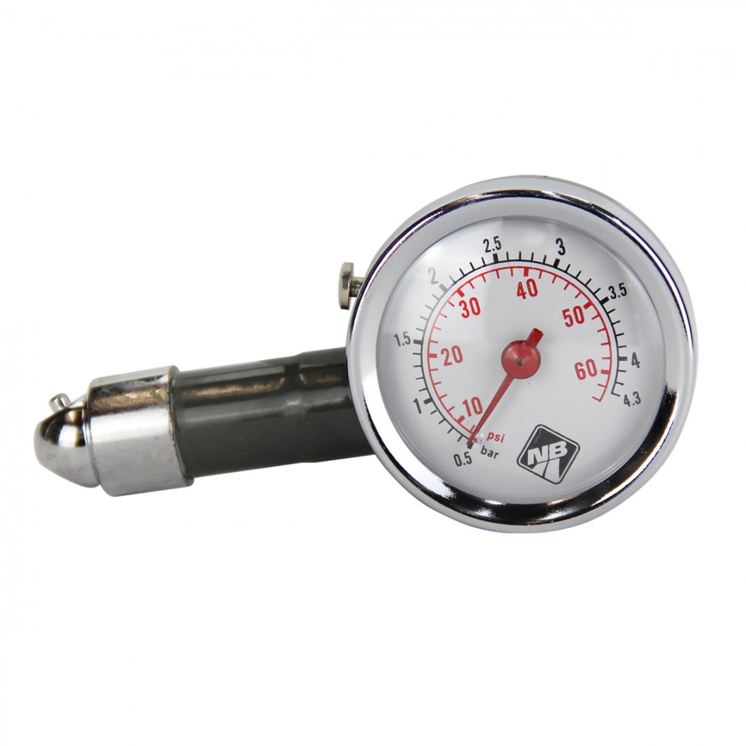 Манометр шинный металлический в пластиковом футляре (до 6 атм.) 