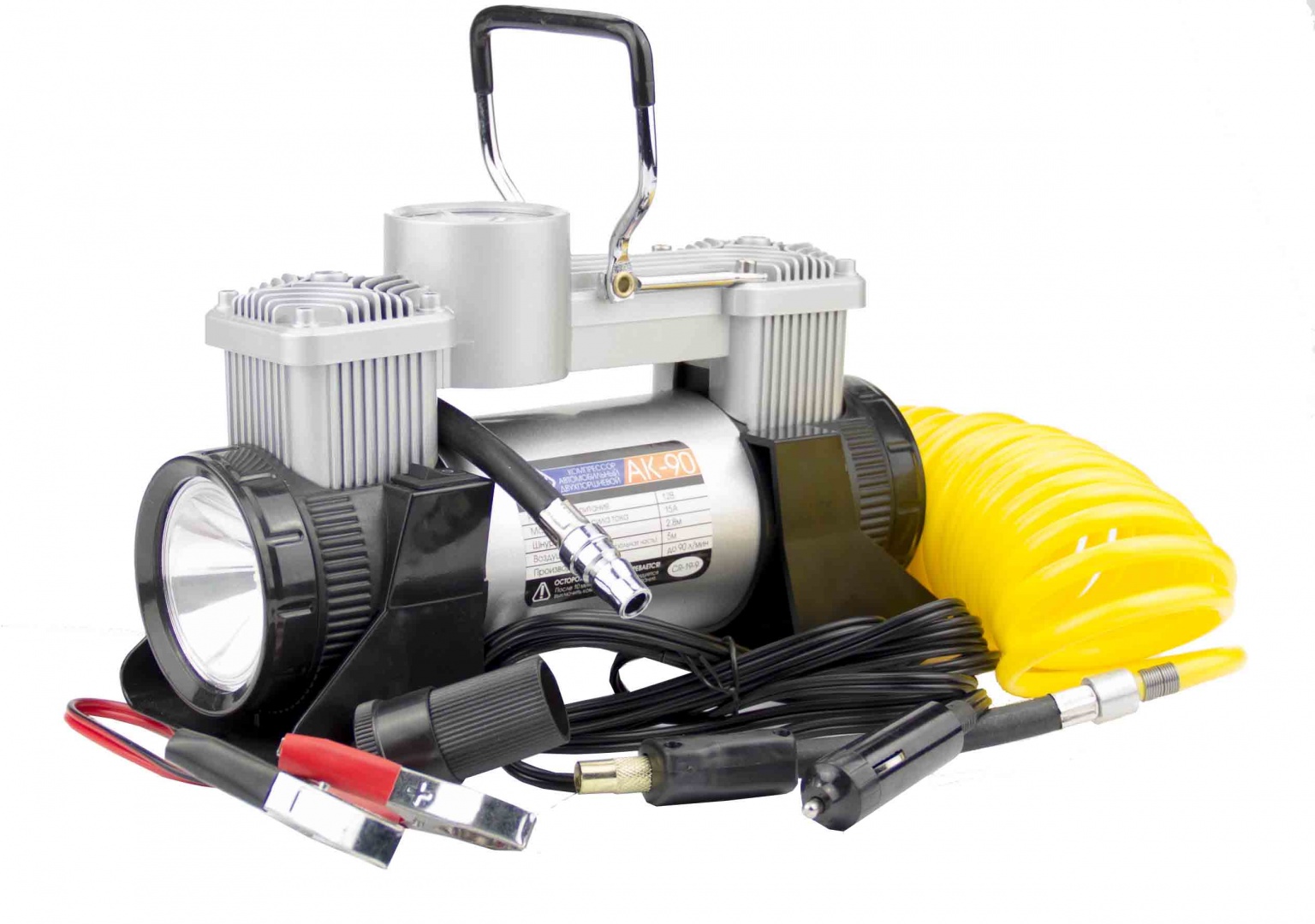 Компрессор "Nova Bright" АК-85L двухпоршневой, до 85 л/мин., 150 PSI, 12В, металлический корпус, в сумке Компрессор "Nova Bright" АК-85L двухпоршневой, до 85 л/мин., 150 PSI, 12В, металлический корпус, в сумке